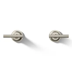 Deck- or wall-mount bath faucet handle trim with lever design