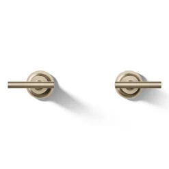 Deck- or wall-mount bath faucet handle trim with lever design