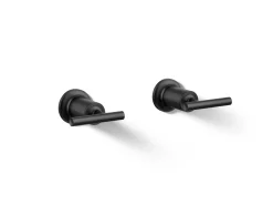 Deck- or wall-mount bath faucet handle trim with lever design