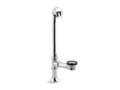Decorative 1-1/2" adjustable pop-up bath drain for 5' whirlpool with tailpiece