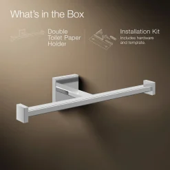Double toilet paper holder