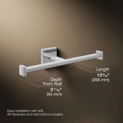 Double toilet paper holder