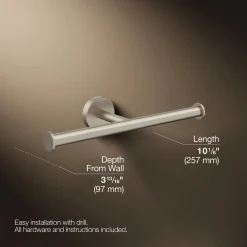 Double toilet paper holder