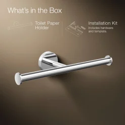 Double toilet paper holder