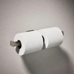 Double toilet paper holder
