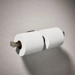 Double toilet paper holder