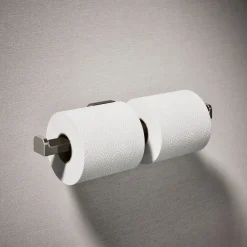 Double toilet paper holder