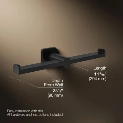 Double toilet paper holder