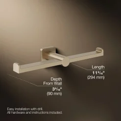 Double toilet paper holder