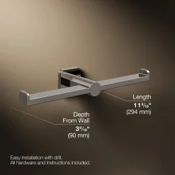Double toilet paper holder