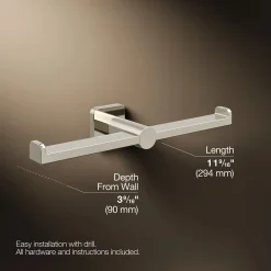 Double toilet paper holder