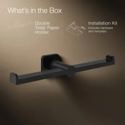 Double toilet paper holder