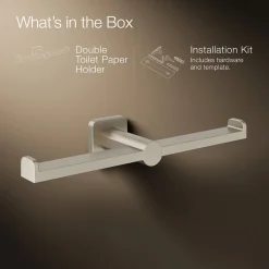 Double toilet paper holder