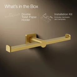 Double toilet paper holder