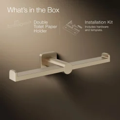 Double toilet paper holder