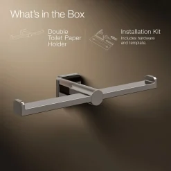 Double toilet paper holder