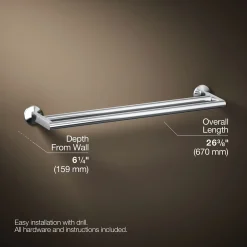 Double towel bar