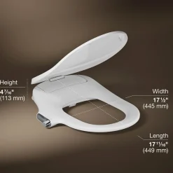 D-shaped manual bidet toilet seat