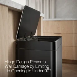 Dual-compartment step trash can