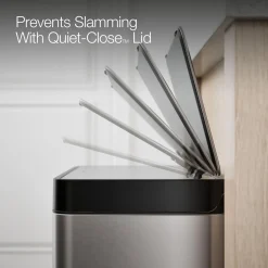 Dual-compartment step trash can