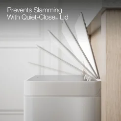 Dual-compartment step trash can