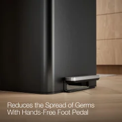 Dual-compartment step trash can