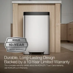 Dual-compartment step trash can