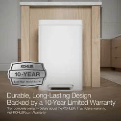 Dual-compartment step trash can