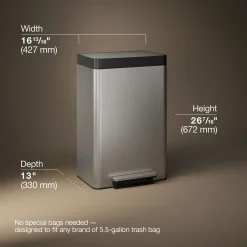 Dual-compartment step trash can