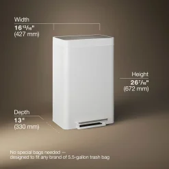 Dual-compartment step trash can