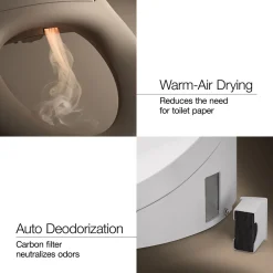 Dual-Wand Elongated bidet toilet seat with remote control