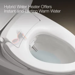 Dual-Wand Elongated bidet toilet seat with remote control