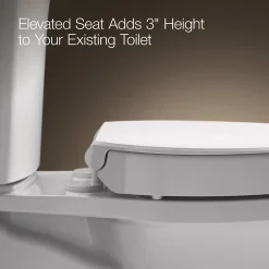 Elevated Quiet-Close™ elongated toilet seat