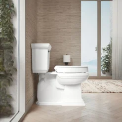 Elevated Quiet-Close™ elongated toilet seat