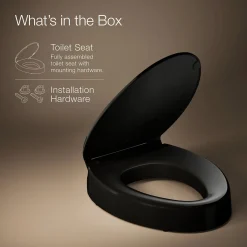 Elevated Quiet-Close™ elongated toilet seat