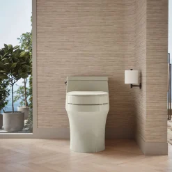 Elevated Quiet-Close™ round-front toilet seat