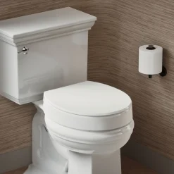 Elevated Quiet-Close™ round-front toilet seat