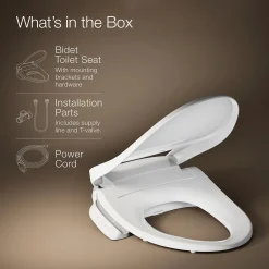 Elongated bidet toilet seat