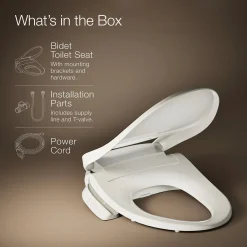 Elongated bidet toilet seat