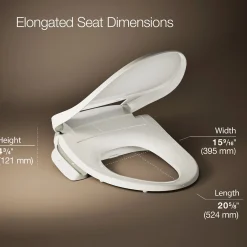 Elongated bidet toilet seat