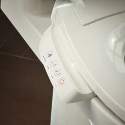 Elongated bidet toilet seat