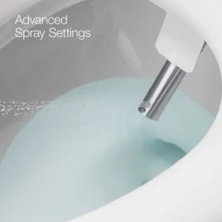 Elongated bidet toilet seat