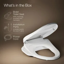 Elongated bidet toilet seat