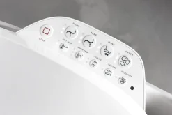 Elongated bidet toilet seat