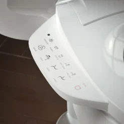 Elongated bidet toilet seat