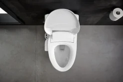 Elongated bidet toilet seat