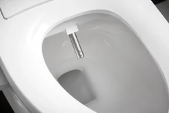 Elongated bidet toilet seat