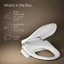 Elongated bidet toilet seat