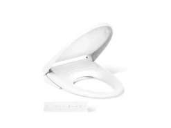 Elongated bidet toilet seat with remote control