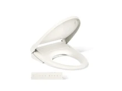 Elongated bidet toilet seat with remote control